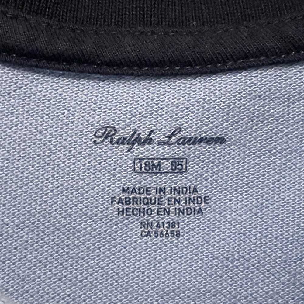 Ralph Lauren Striped Polo Shortall 18M - Picture 2 of 5